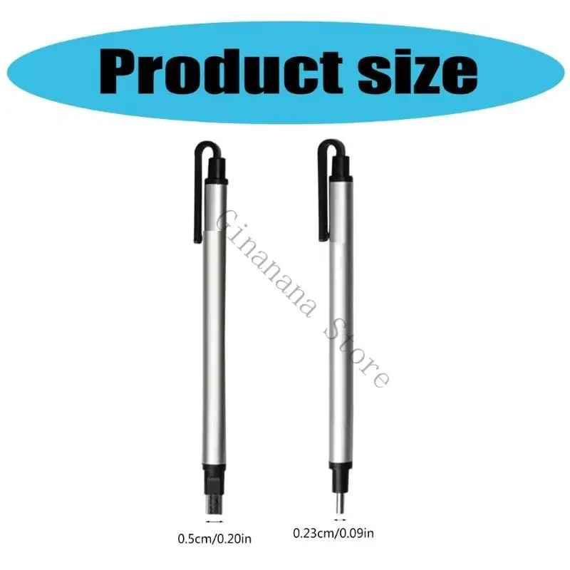 Picture 7: Q81F Pen Eraser Mechanical Eraser Pen Square & Round Tip Eraser Pen Artist Eraser for Student