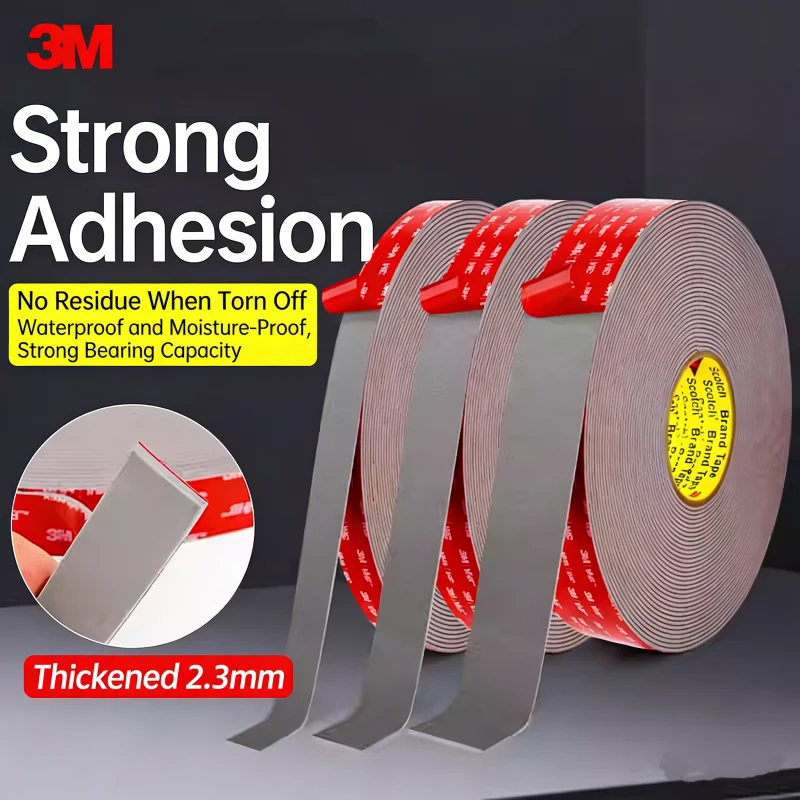 3M VHB4991 Thickening Double-Sided Adhesive Tape 2.3mm Thick High Viscosity Traceless Foam Tape Wall Fixing Automotive Tape