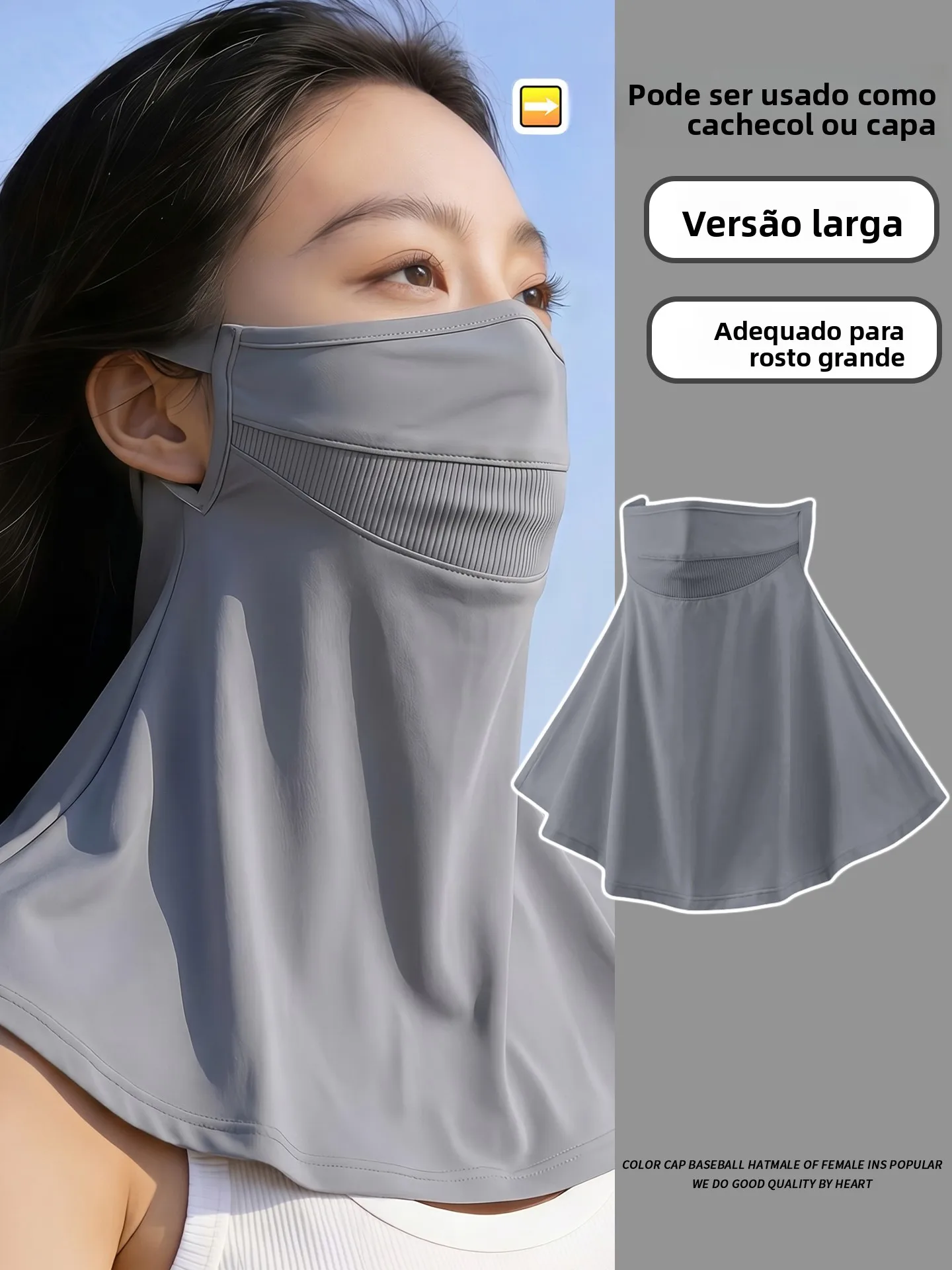 通気性のある軽量アイスシルクフェイスマスク女性用スタイルライディングネックプロテクション電気自動車運転日焼け止めマスク