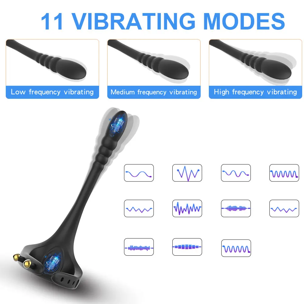 Remote Control Anal Plug Vibrator With Penis Ring Butt Plug Vibrator Cock Ring Prostate Massager Masturbator Sex Toy For Men 18+