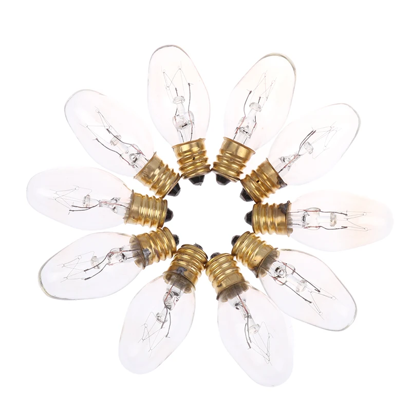 

E12 120V 7W Warm Yellow Color Tungsten Lamp Light Bulbs For DIY Christmas Party String Light Salt Lamp Bulbs