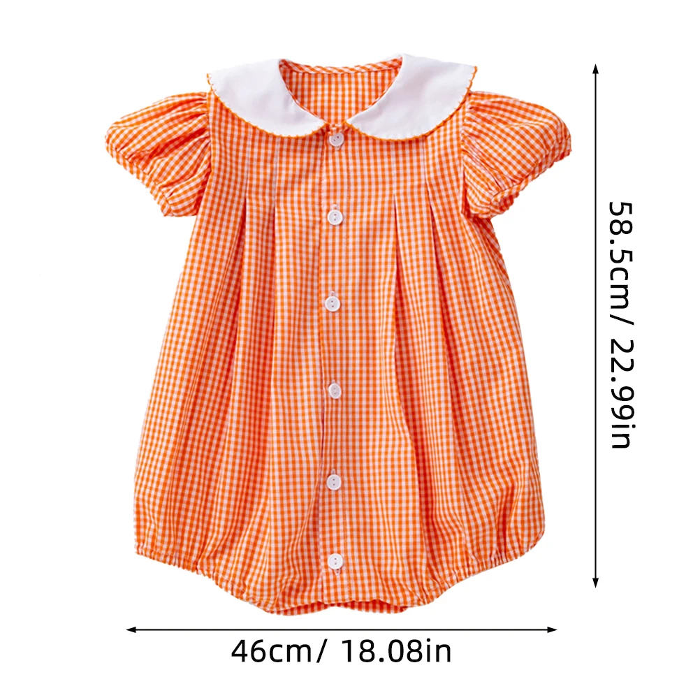 

Baby Girls Jumpsuit Toddler Romper Infant Clothes Newborn Korean Bubble Sleeve Crawl Wear Fashion Holiday Actions