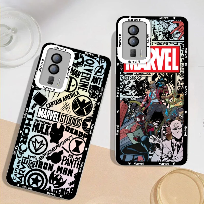 

Marvel Avengers Comics Cool Phone Case For Poco M3 M4 X3 X4 NFC X5 F3 Redmi Note 9 10 11 Pro 12 Angel Eyes Transparent Cover