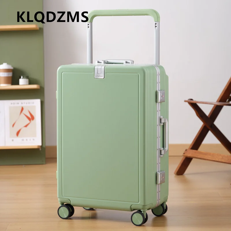 KLQDZMS Suitcase Aluminum Frame Boarding Box ABS+PC Trolley Case 20