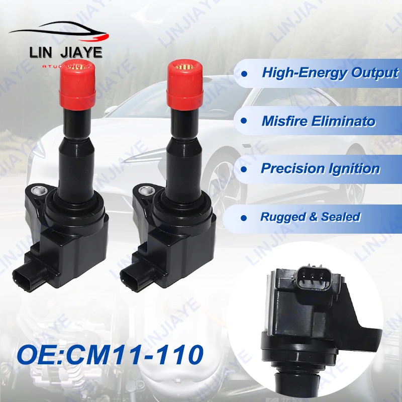 

1Pcs 30520-PWC-003 Ignition Coil For Honda Airwave Fit II 1.5 L4 City Jazz UF581 CM11-110 30520-PWC-013 30520PWC003 CM11110C