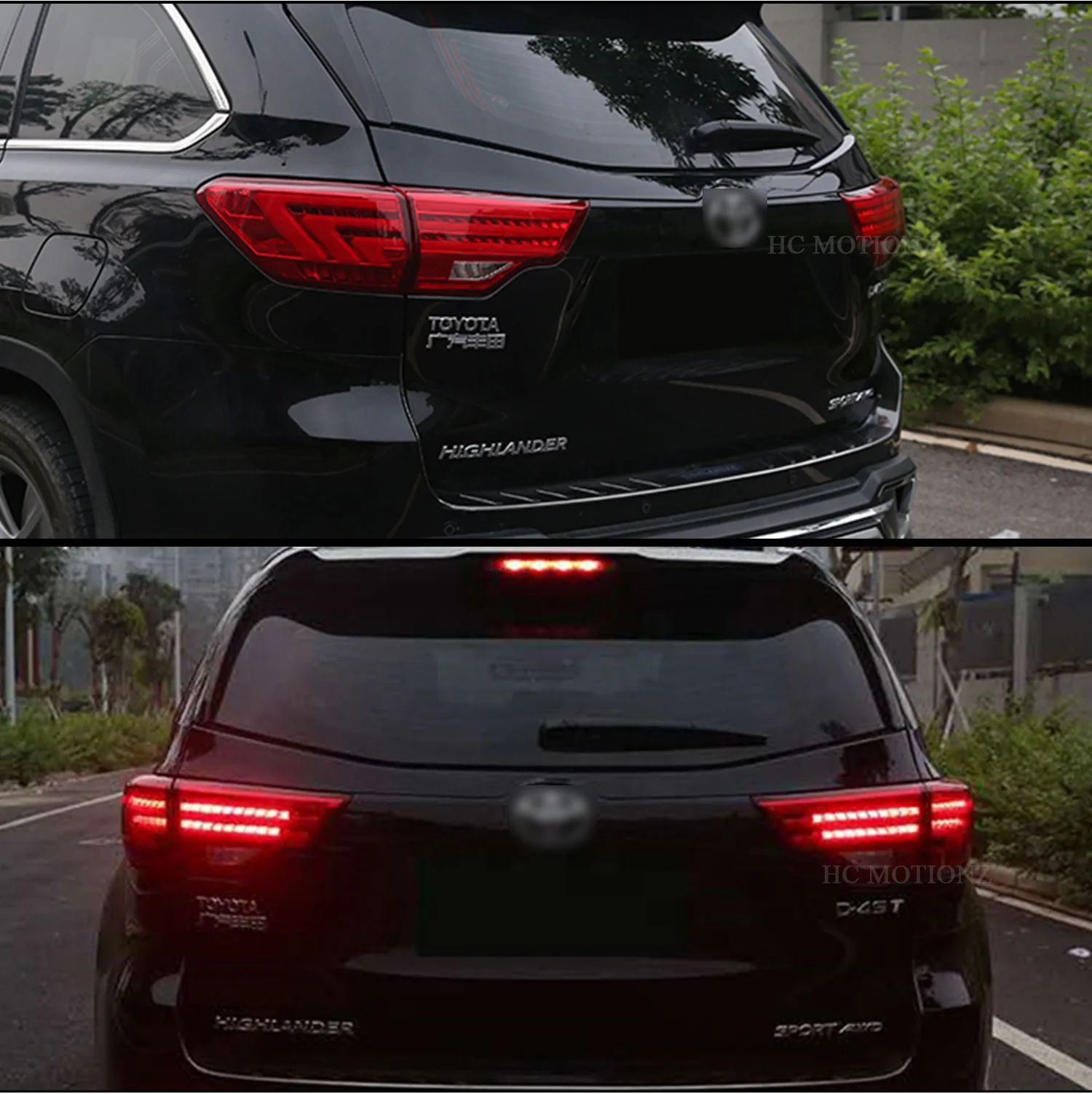 HCMOTIONZ Full LED Rear Lamps Kluger LE XU50 2014-2019 Assembly Car Tail Lights for Toyota Highlander