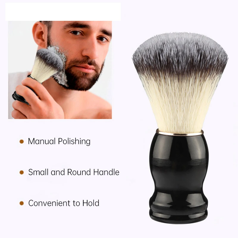 1 pz Pennello Trucco Barba Spazzole da barba Manico in legno Setola Parrucchiere Barbiere Sapone Schiuma Rasatura Uomini Strumenti per la pulizia del viso