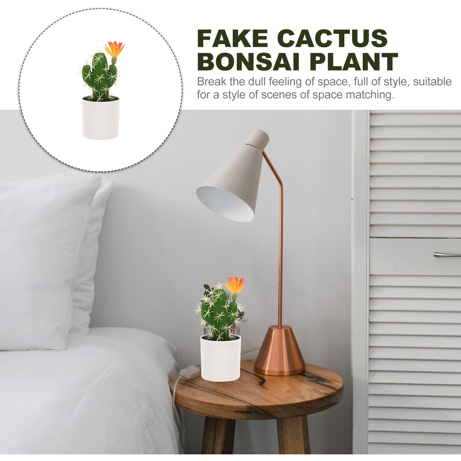 

Lifelike Plastic Cactus Plant nament Faux Decorative Succulent Planter Artificial Bonsai Home Desk Tabletop Potted ModelCactus