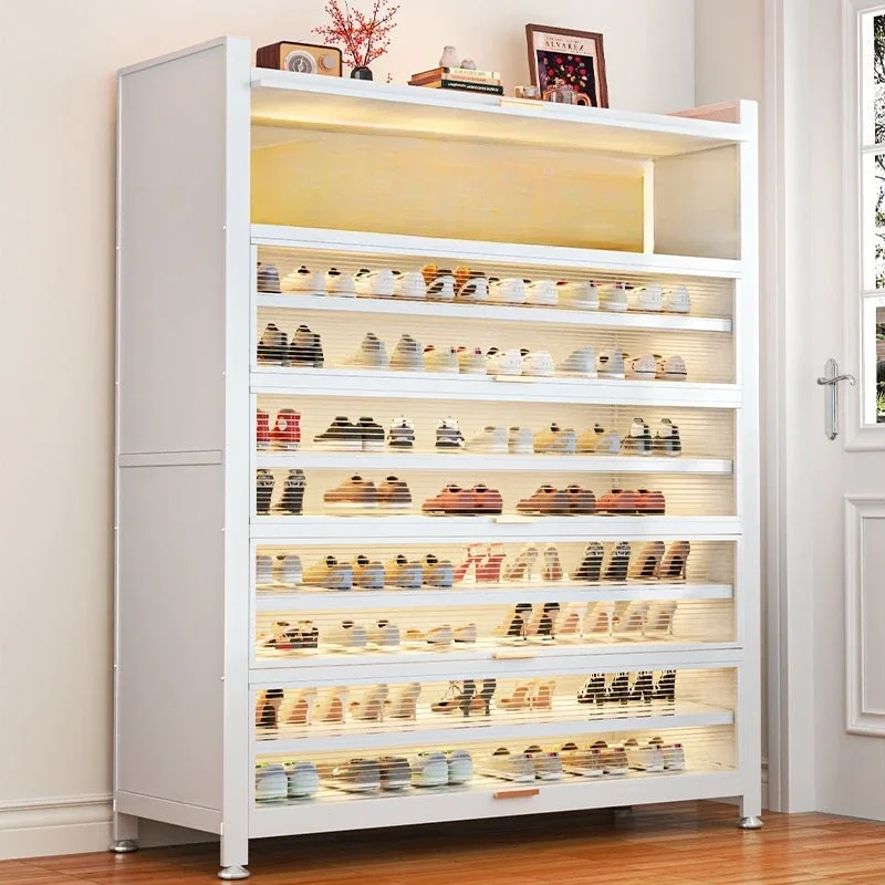 Multi-layer porch cabinet Large capacity locker Upturn door Multi-layer shoe rack