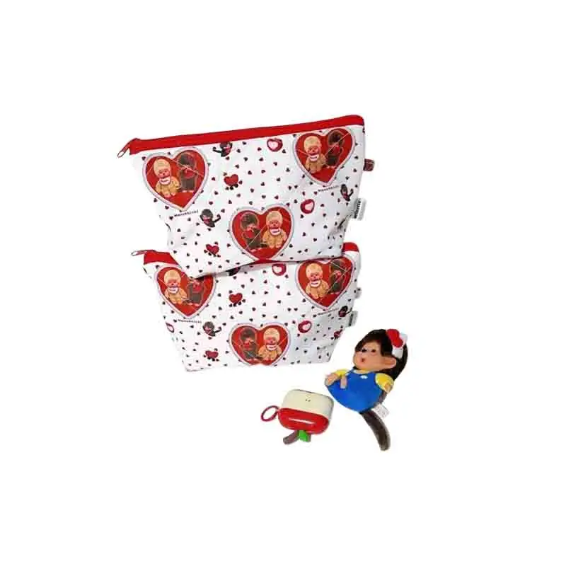 Cute Meng Qiqi Love Makeup Bag Multi functional Storage Bag Travel and Business Travel Washroom Bag Earphone Bag Zero Wallet Gif