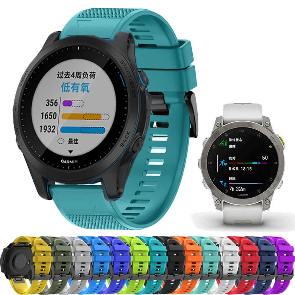 Quickfit Silicone Enduro3 For Garmin Fenix 8 51mm E 47mm/7 7X/6 6X Pro/5 5X Plus/Forerunner 965 Strap Official 22/26mm Watchband