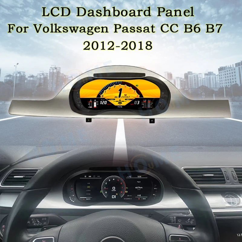 

ЖК-спидометр, цифровая панель приборной панели, виртуальная приборная панель, CockPit для Volkswagen VW Passat CC B6 B7 2012-2018