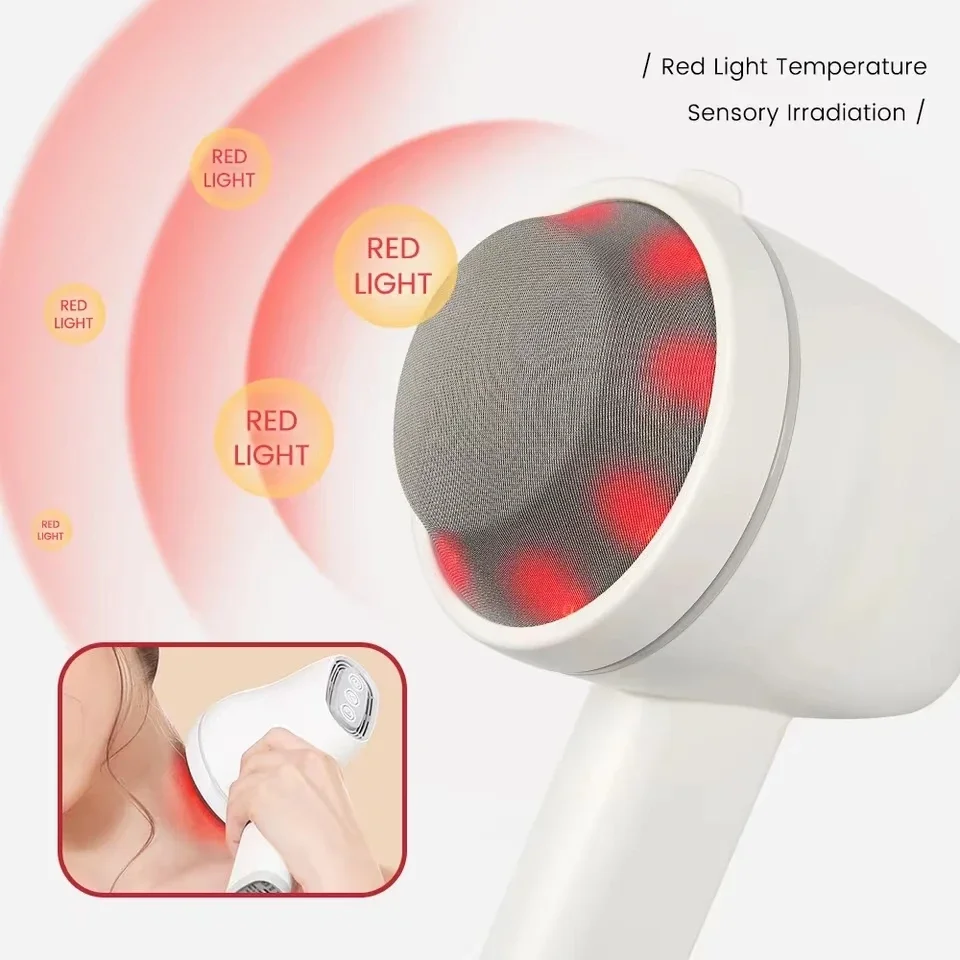 Electric Vibration Massager For Fat Burner Body Red Light Massageador Deep Tissue Massage Gun Fitness Muscle Relax Slim Massager