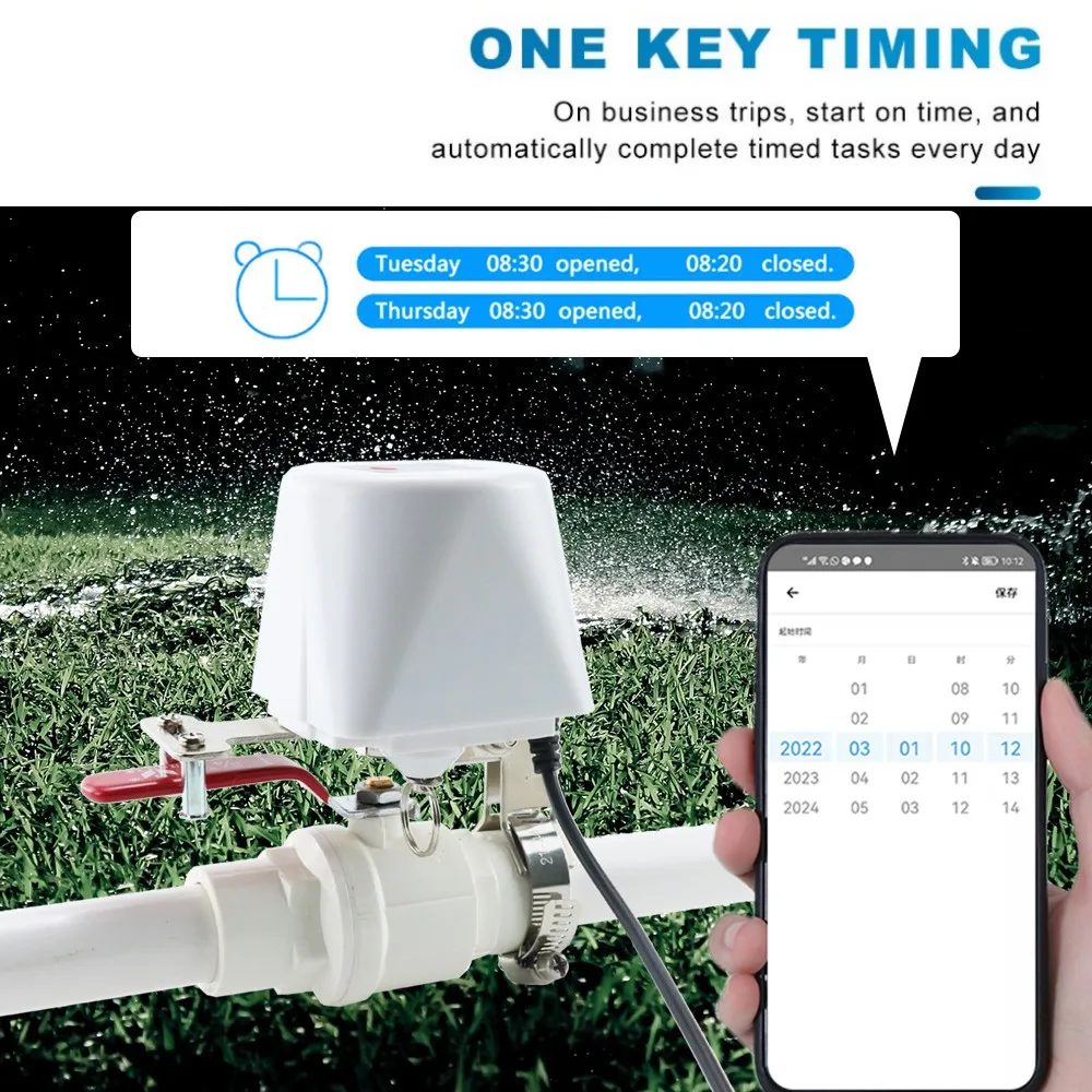 Tuya Smart Water Valve Gas Regulator Wifi Valve Control Shut Off Timer Irrigation Controller Alexa Google Assistant Smart Life