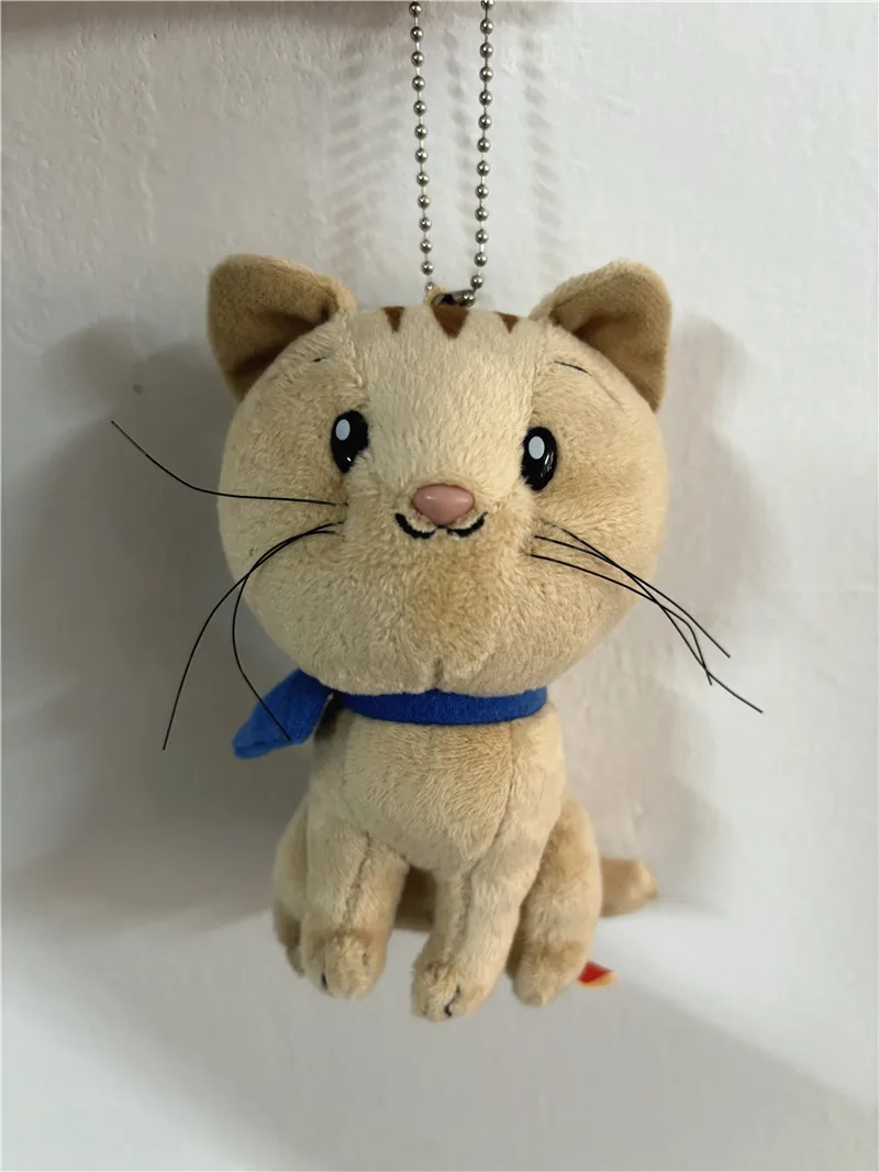 New Cute Curious George Monkey Friends Cat Plush Keychain Chains Small Pendant 10CM Kids Stuffed Toys For Children Gifts