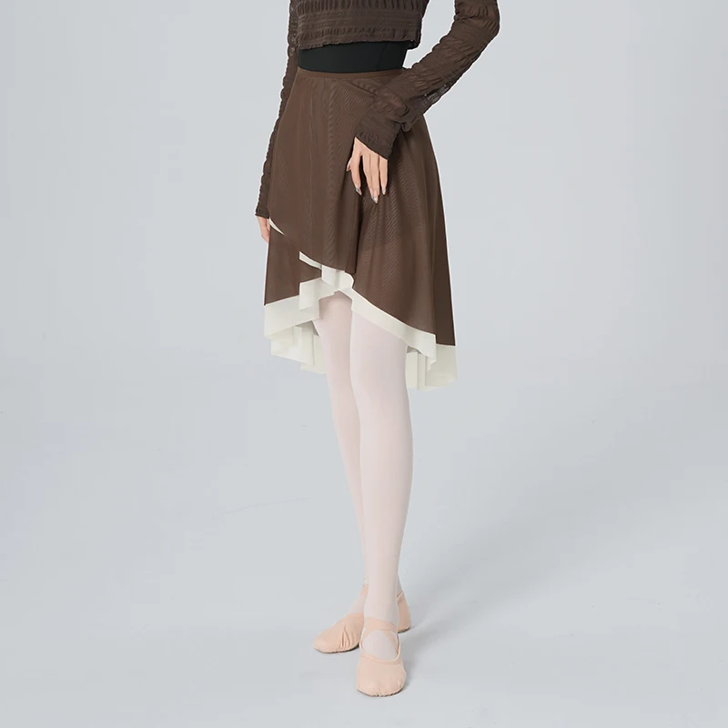 تنورة رقص للبالغين من Ivoogle للسيدات والفتيات، توتو برباط مزدوج اللون، شبكة ناعمة للفتيات البالغات