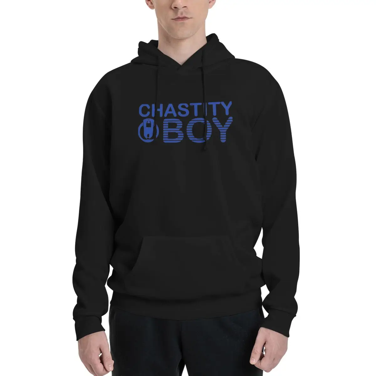 CHASTITY BOY Blue Label Racerback Tank Top Couples Plus Velvet Hooded Sweater Cute Activity competition Sexy Hooded rope Hoodie