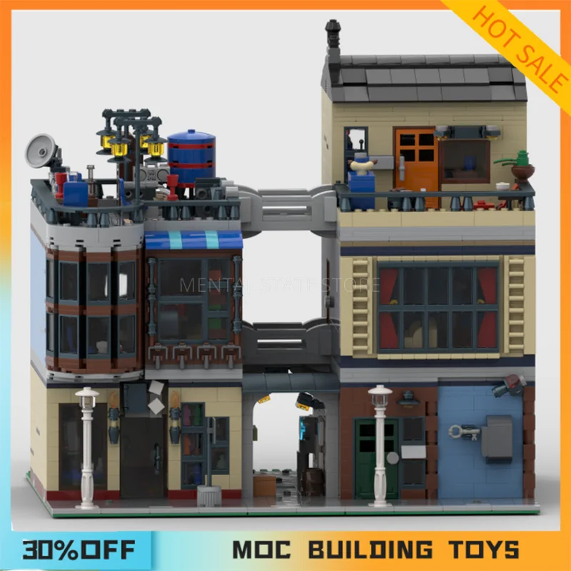 3291PCS Customized MOC Game Store Storage Unit with Alley Building Blocks Technology Bricks Creative Assembly Toys Holiday Gifts