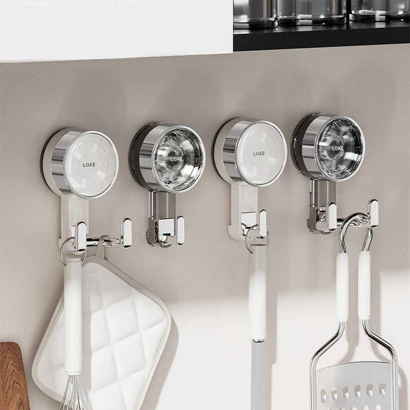 

Light Luxury Fashion Powerful Suction Cup Hooks Vacuum Reusable Shower Hooks Heavy Duty Clothes Hook Traceless Clothes Hook