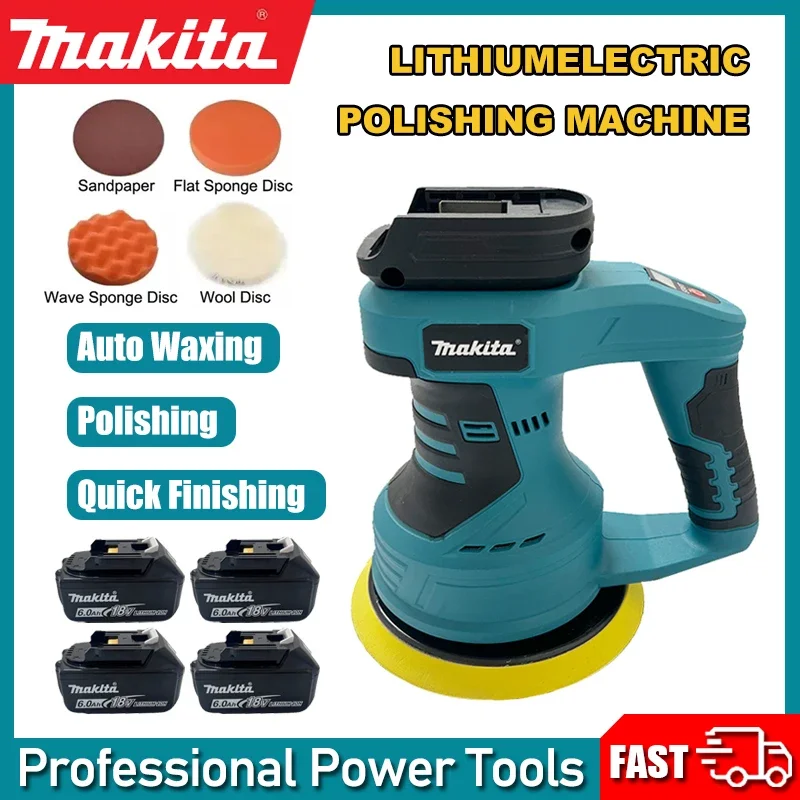 

Аккумуляторная полировальная машинка Makita 20В с 8 регулируемыми скоростями для авто, электрический инструмент для воскования, шлифовки и нанесения защитного покрытия, перезаряжаемая полировальная машинка