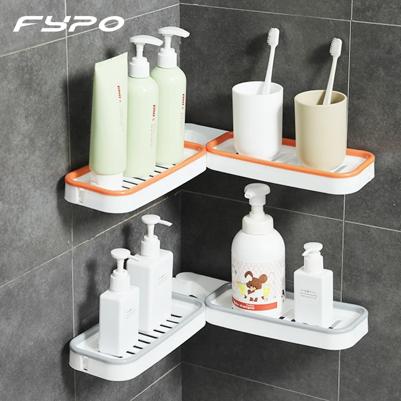 

Bathroom Corner Rack Punch-Free Shampoo Storage Rack Holder Bathroom Shelves Kitchen Raucet Shelf Bathroom Accessories