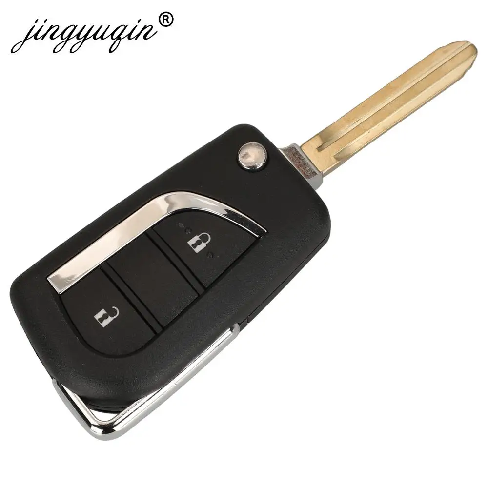 jingyuqin 89070-0D580 B71TA 433MHz Modified Flip Remote Car Key FOB for Toyota Yaris 2014-2017 Vios  2013-2016 G H Chip Optional