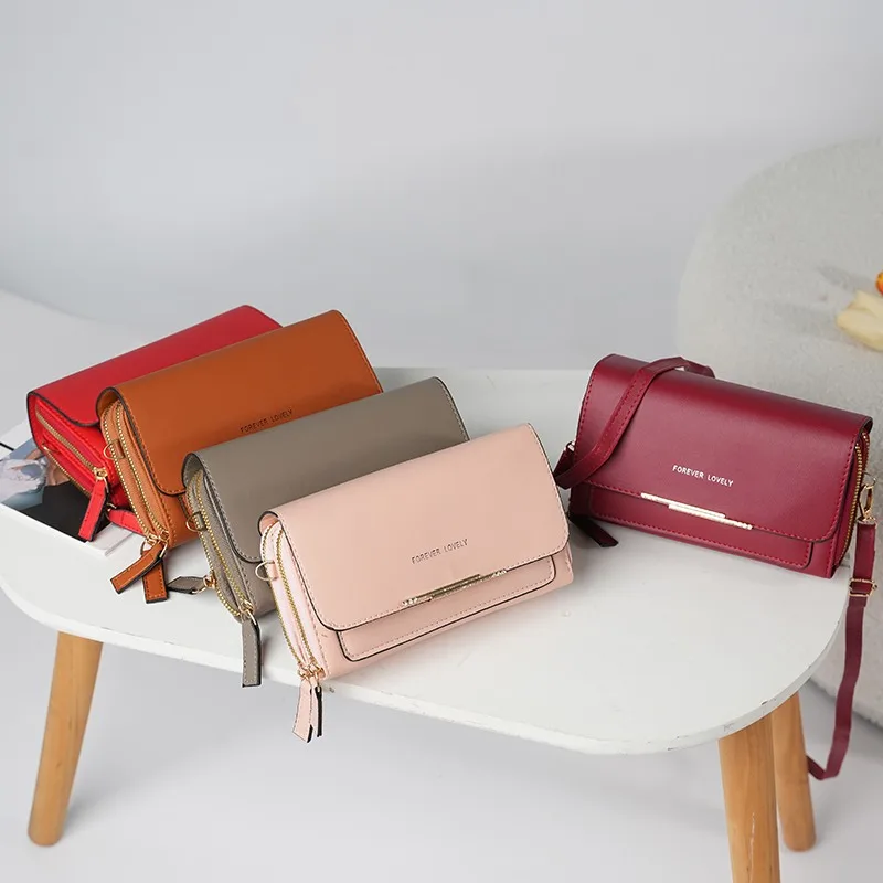 Damen Lange Geldbörse Koreanische Version Umhängetasche Doppelreißverschluss Große Kapazität Clutch-Tasche Schulter-Handtasche Damen Handytasche – Detail 20
