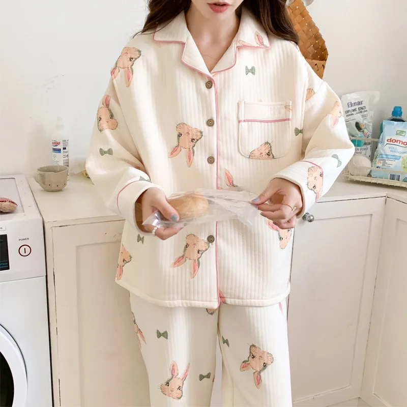 Autumn and Winter, Postpartum Mothers, Breastfeeding, Pregnant Women, Pajamas, Women's Winter Two-piece Sets