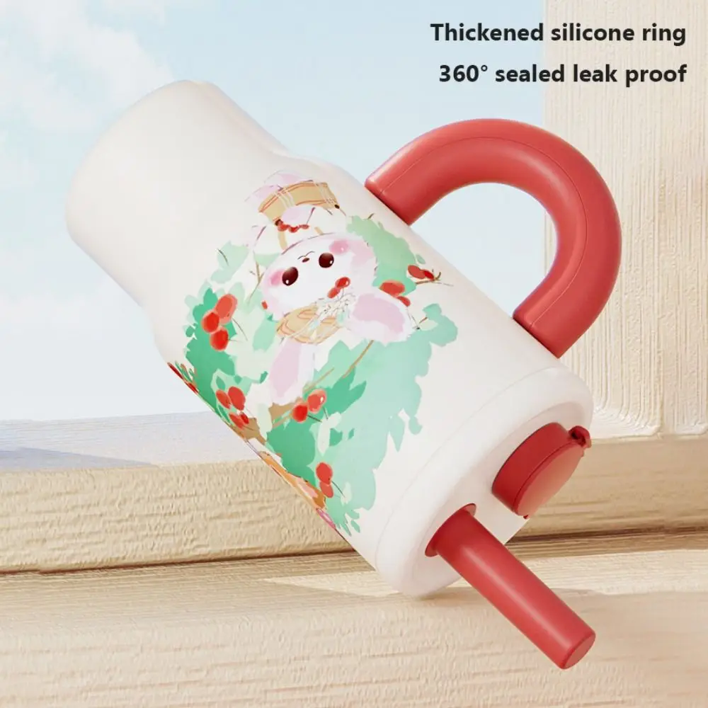 

1000ML Straw Vacuum Cup 316 Stainless Steel Large Capacity Insulated Cup Leakproof Detachable Tea Storehouse Water Bottle Home