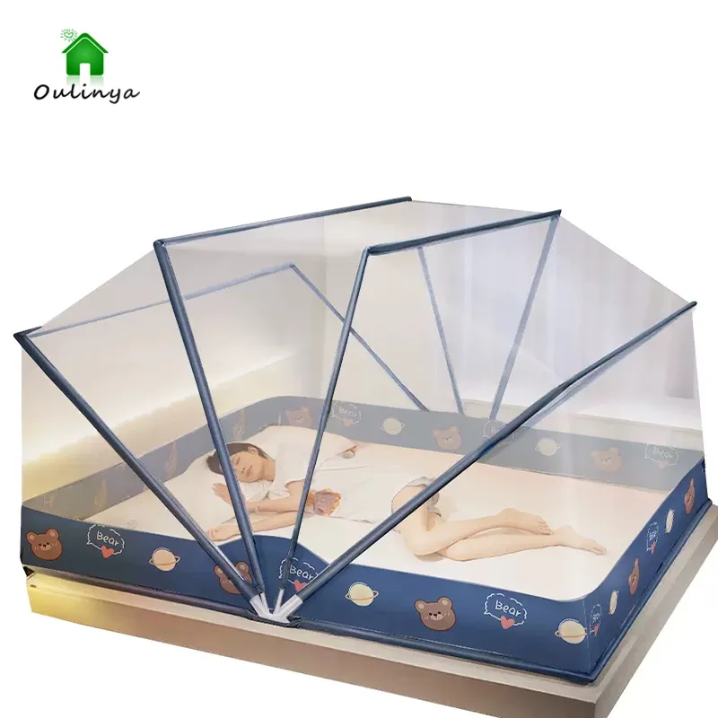 Household Folding Mosquito Nets High-end Internet Celebrity Bedrooms No Installation Thickened and Encrypted Yurt Dormitories