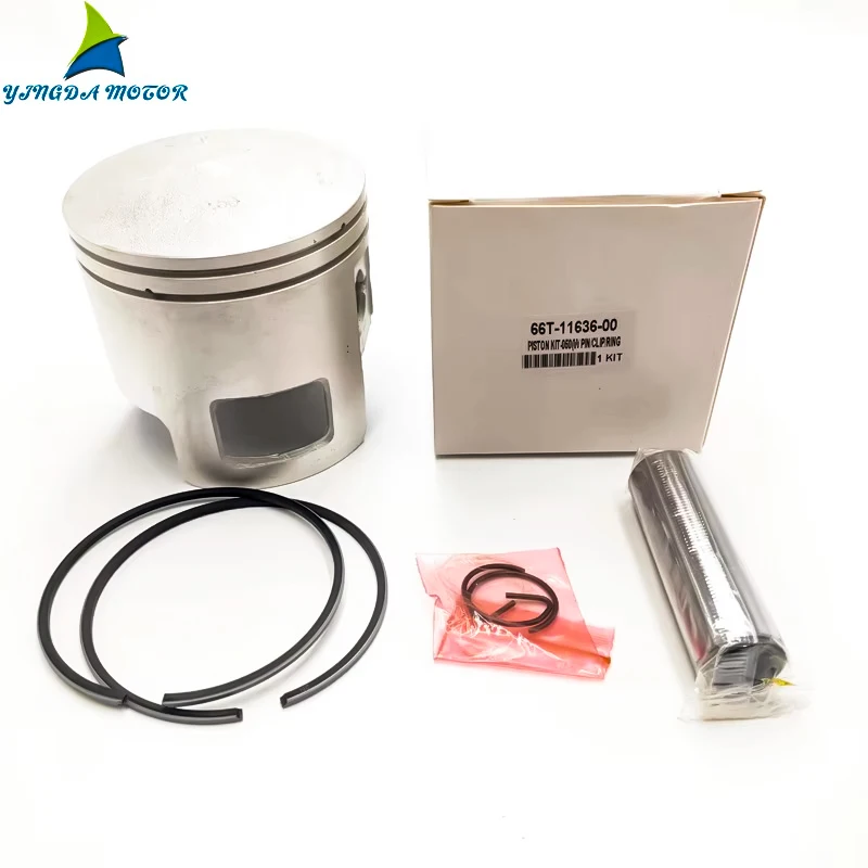 

Piston Kit +0.5MM 66T-11636-00 for Yamaha Outbaord 2T 40HP Diameter 80.50mm 66T-11636 Boat accessories