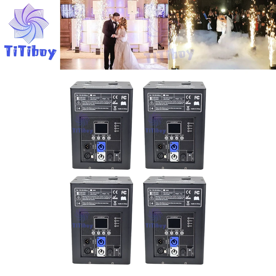 

0 Tax 4Pcs 600W Cold Spark Machine Firework Machine Stage Effect DMX Party Wedding Sparkle Cold Pyro Fireworks 2023 Hot Selling