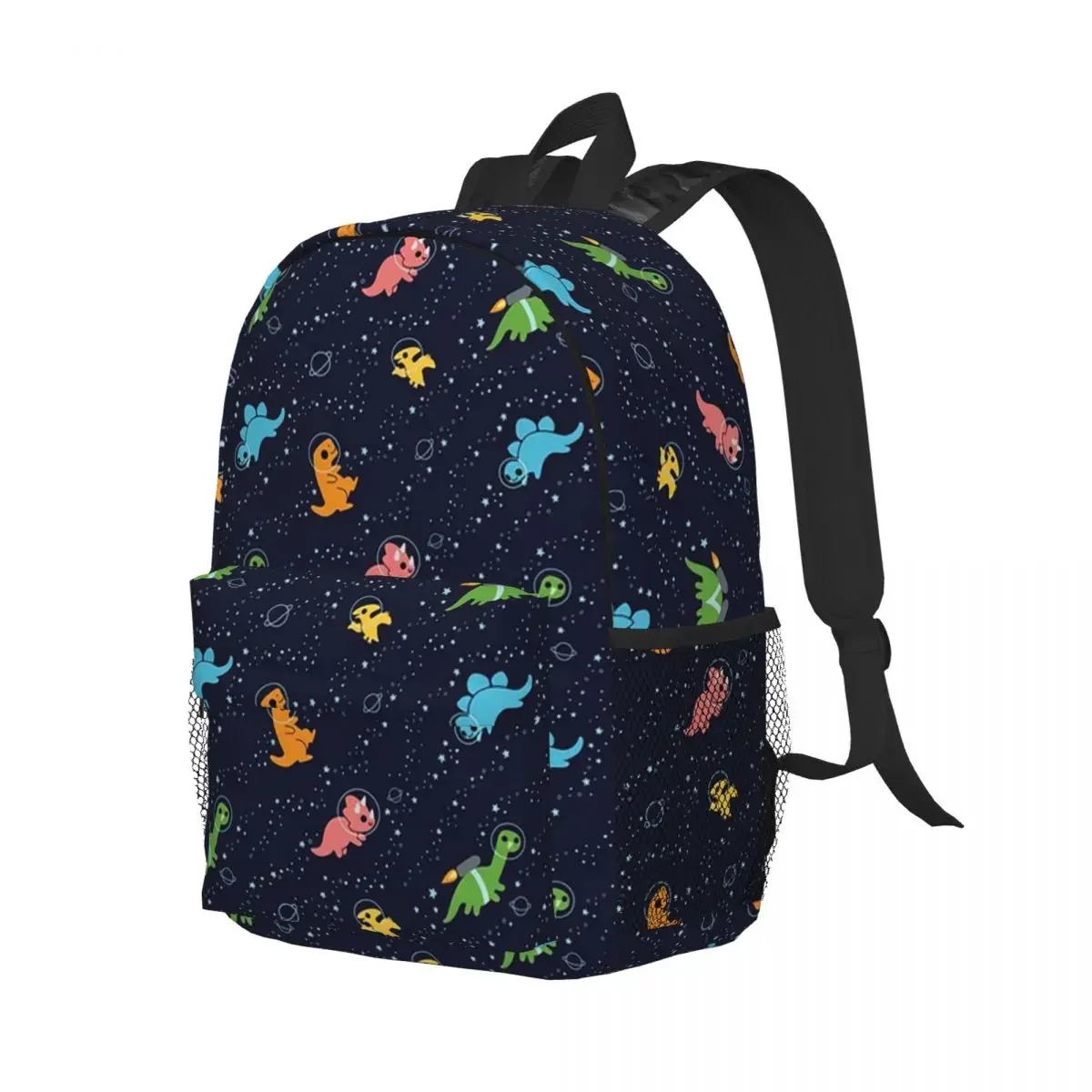 Dinosaurs In Space Pattern Backpacks Boys Girls Bookbag Fashion Children School Bags Travel Rucksack Shoulder Bag Large Capacity