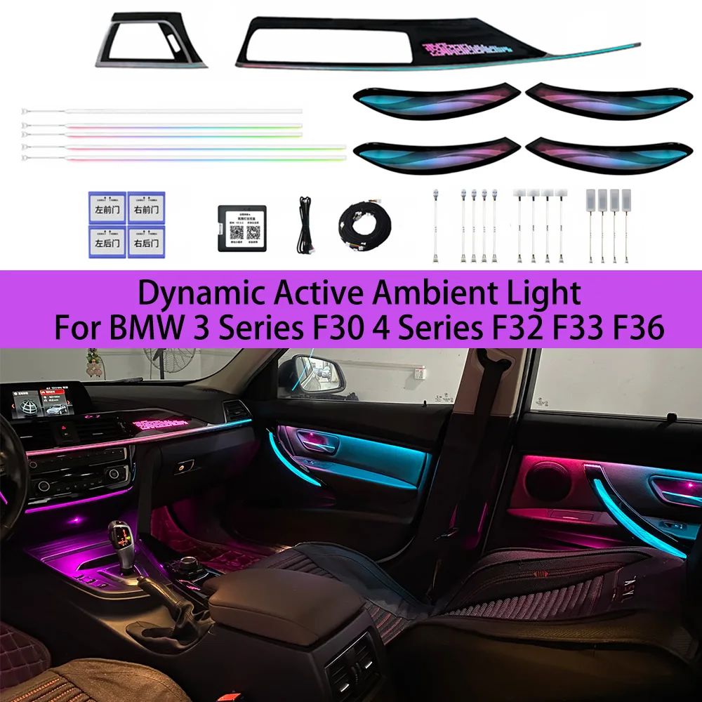 Dynamische Actieve Omgevingsverlichting Voor BMW 3 Serie F30 4-serie F32 F33 F36 LED Licht Upgrade Accessoires Sfeerverlichting - afbeelding 2