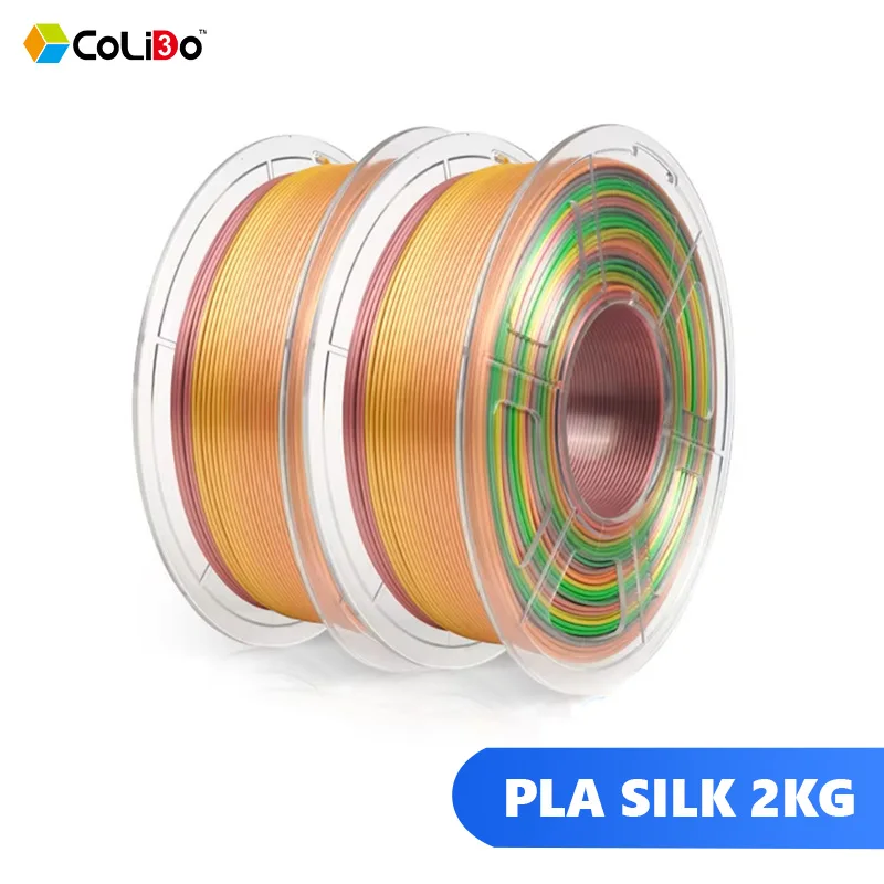 2KG 1.75mm  PLA SILK Filament  PLA Plus SILK 3D Printer Filament Print-rite CoLiDo High Gloss 3D Printing Materials