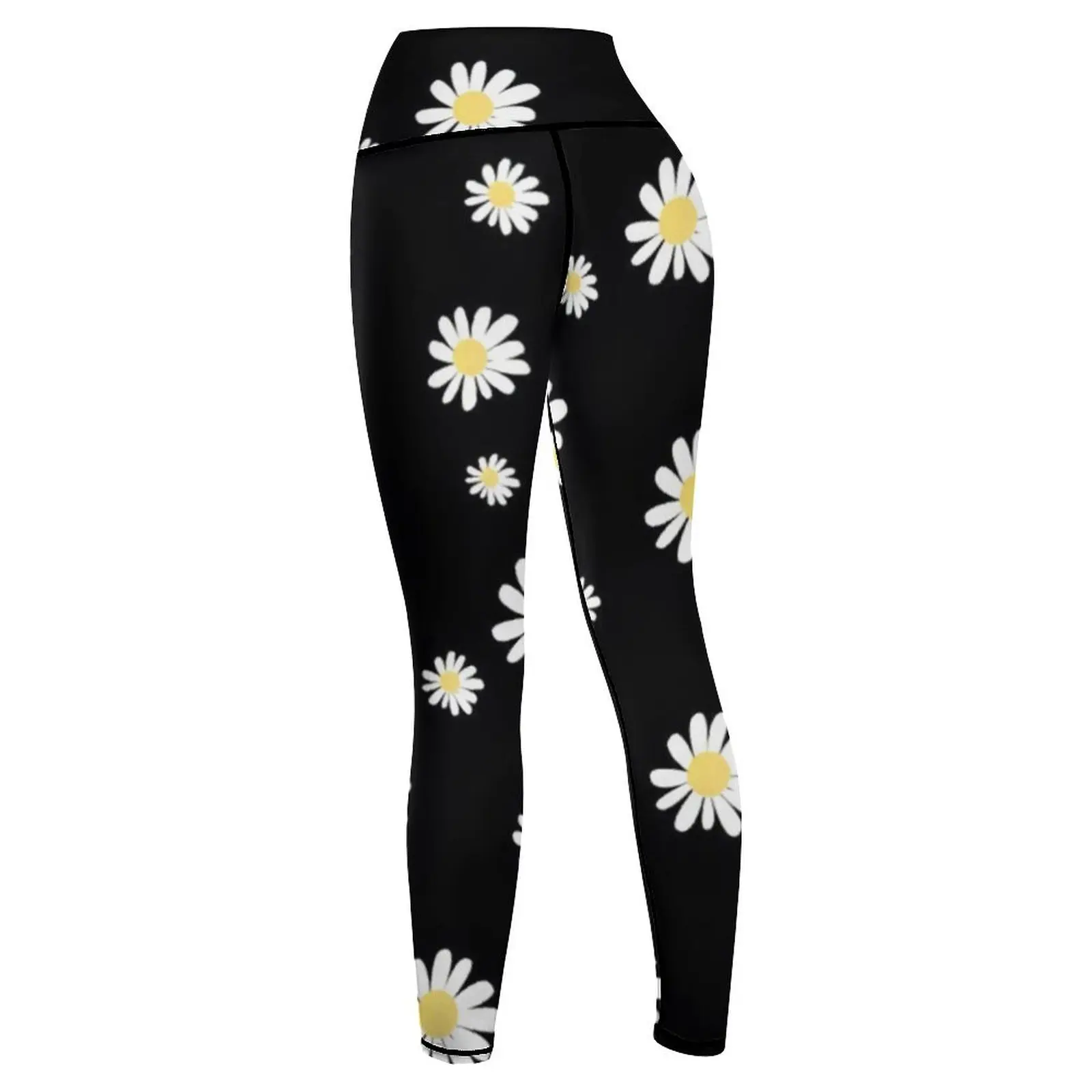 Pantalones de yoga con diseño de crisantemo salvaje, mallas deportivas de cintura alta para mujer