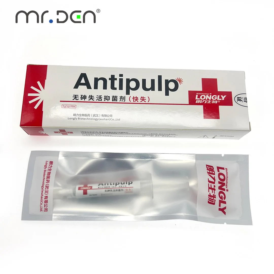 MR DEN 1g Syringe Dental Pulp Devitalizer Paste Gel Antipulp Slow Fast Set (Arsenic-Free) for Root Canal Treatment
