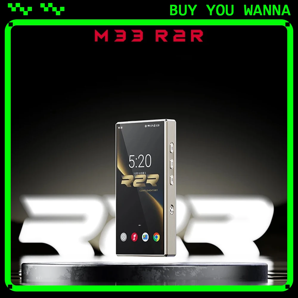 Fiio M33 R2R Portable Music Player 5.5" Screen 8G 128GB 24bit HIFI 4400mah MP3 Desktop Digital Music Player Support AUTO EQ