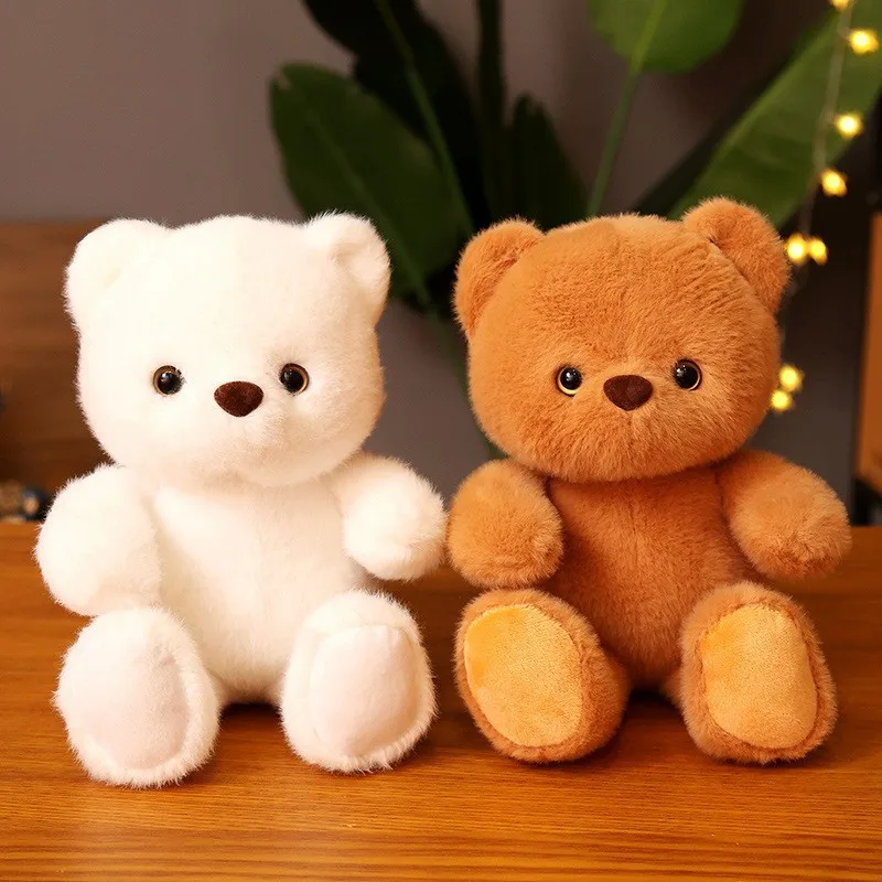 25cm Kawaii Little Bear Plush Doll Toys Cute Stuffed Animals Soft Baby Soothing Toys Sleeping Pillows  Gifts for Kids Girls Toys