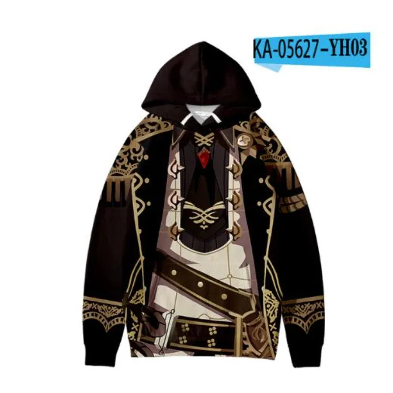 Anime Genshin Impact Diluc Cosplay Hoodie Women Men Harajuku Sweatshirt Y2k Streetwear Hip Hop Pullover Hooded Jacket Outerwear view 6