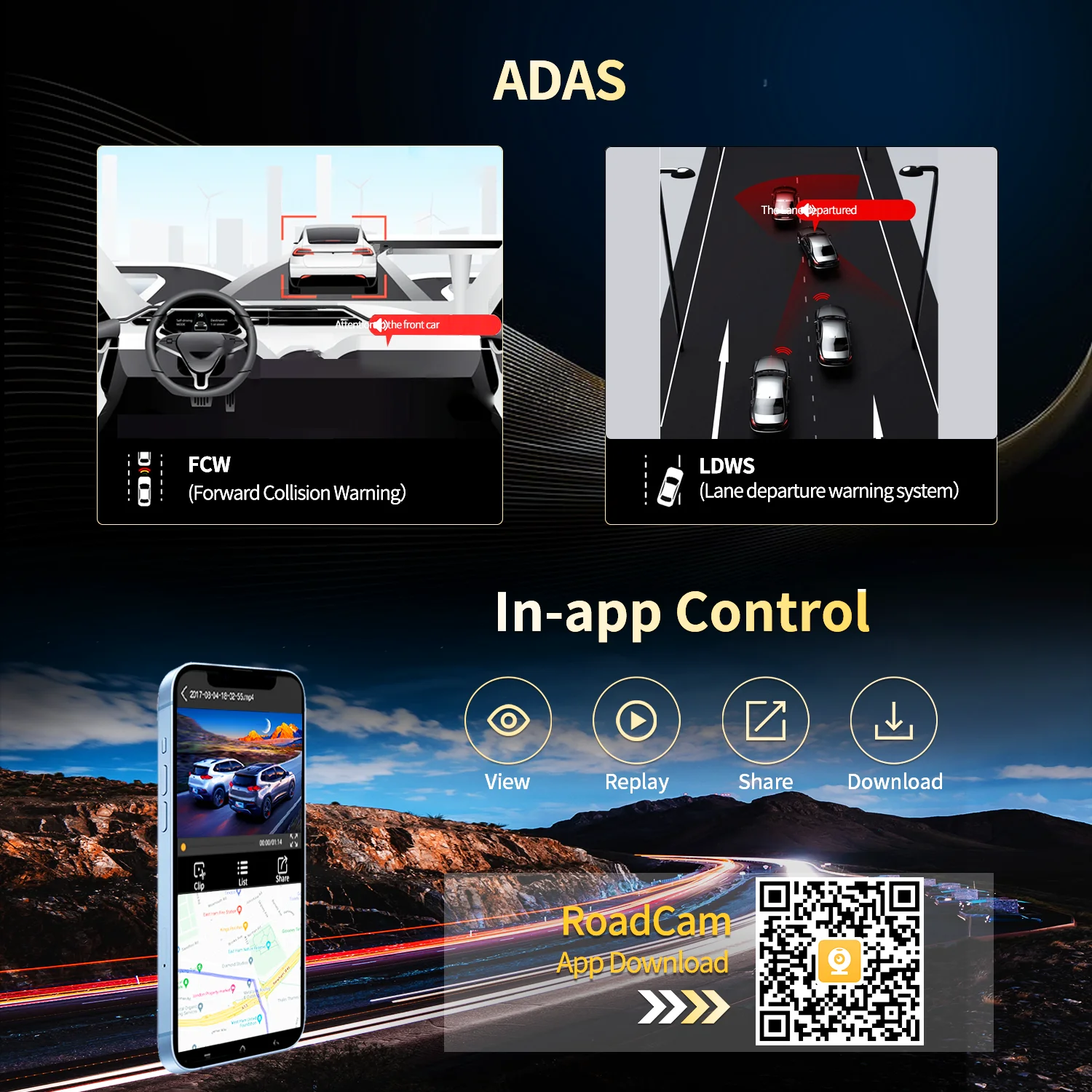 A8 Pro 9” Wireless Carplay & Android Auto Dash Cam 2K Rearview Camera 24h Park Monitor GPS Navigation Dashboard Car DVR