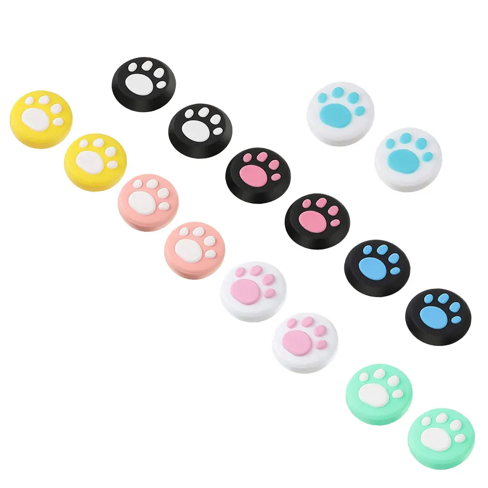 

16pcs Joystick Button Covers Cat Claw Protection Thumb Grips Soft Durable Gaming Controller Accessories Rubber Caps