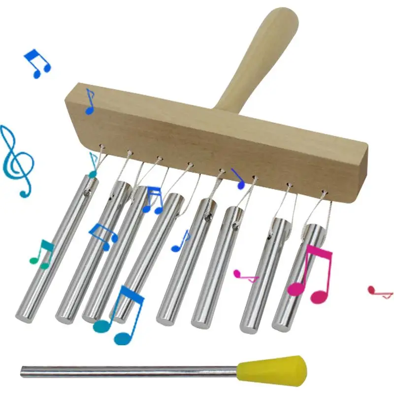 Bar Chimes Percussion Wind Chime Music Instrument With Mallet Single Row Bar Chimes Percussion Instrument Percussion Instrument