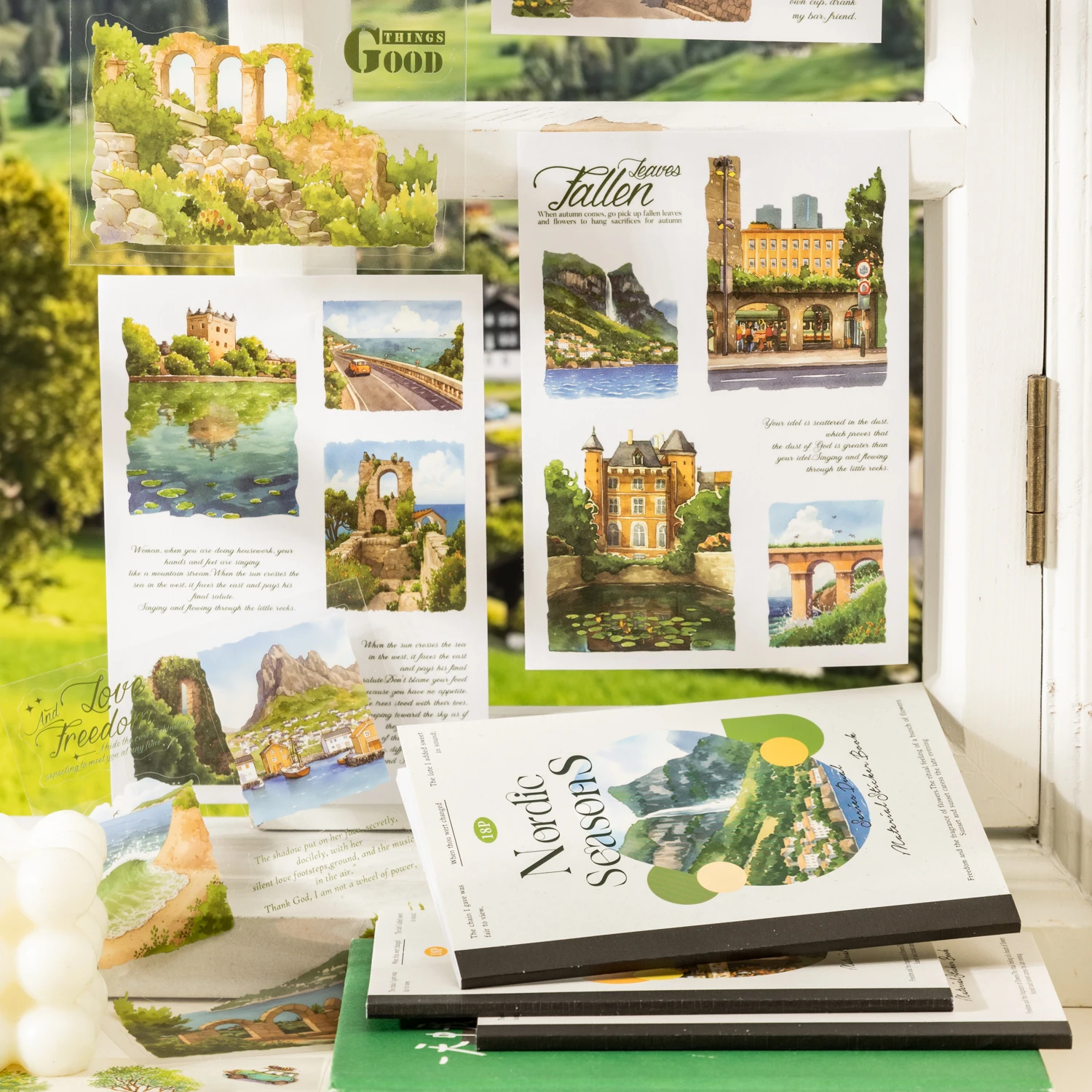 

ПЭТ высеченные японские канцелярские наклейки книга 18 листов ретро мультфильм декоративные наклейки для журнала принадлежности для скрапбукинга ручной работы