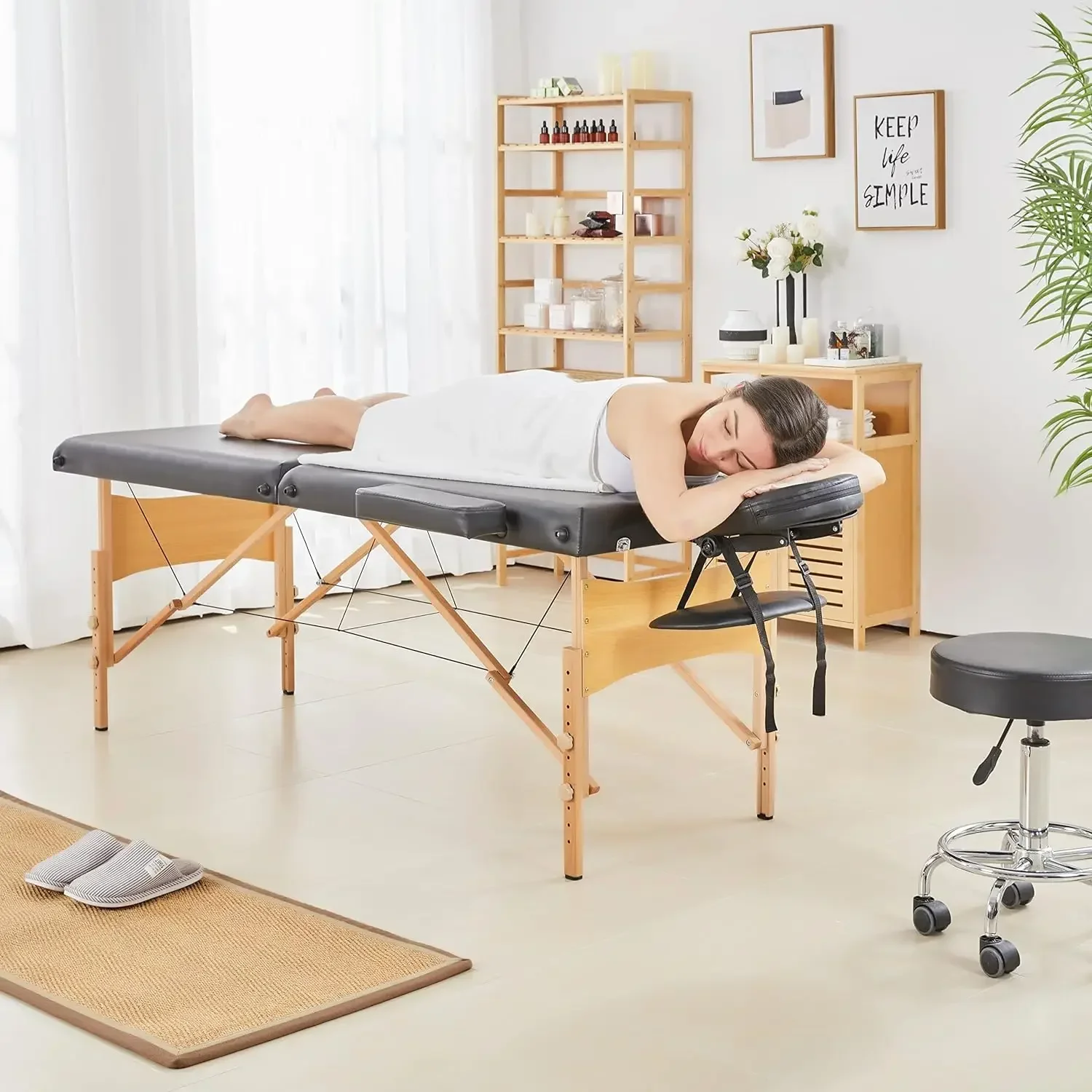 Massage Table Portable Lash Bed Tattoo Table 28