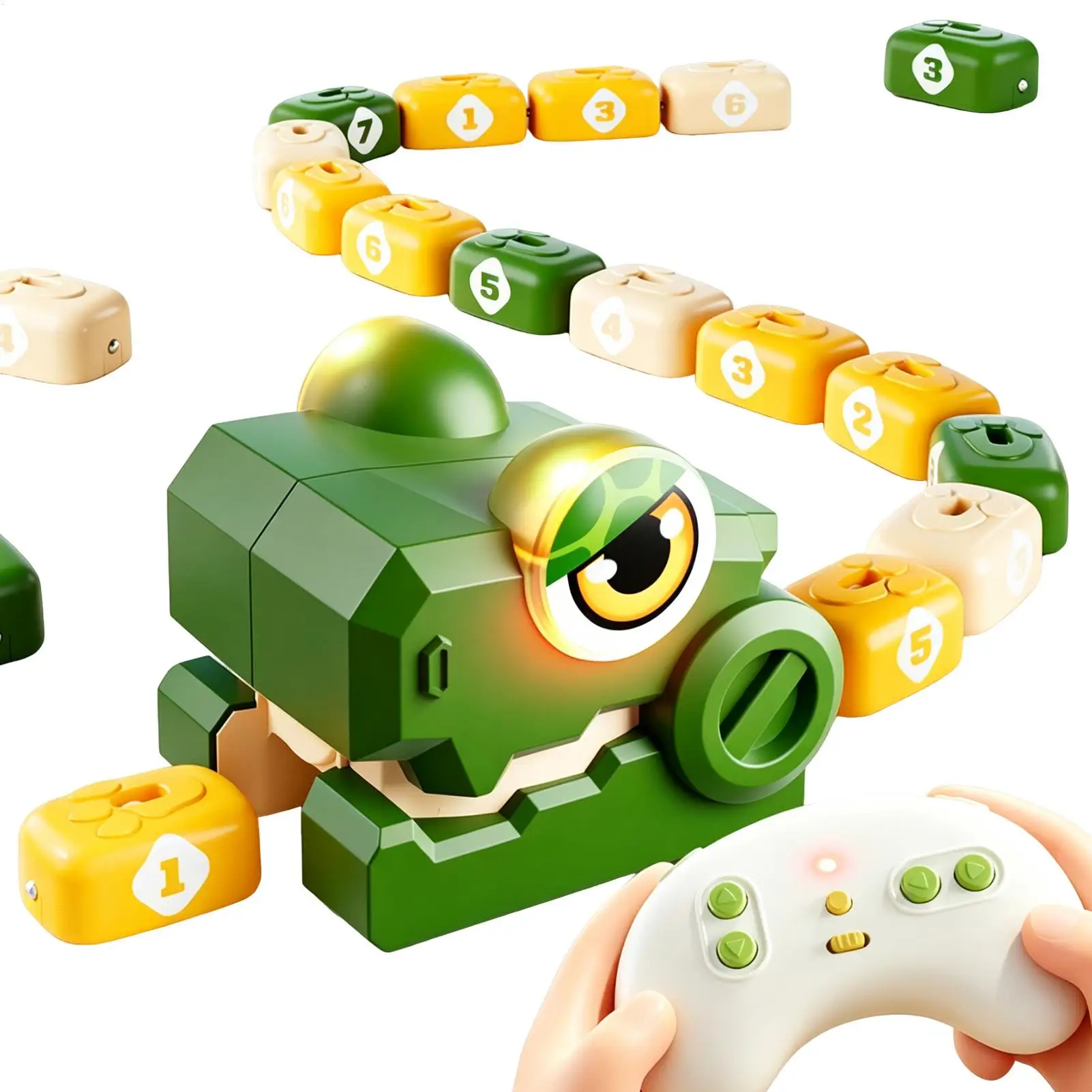 Magnetic Remote Control Snake Toy With Light Sound Interactive Educational Game Fun Party Play Toy For Kids Home Camping