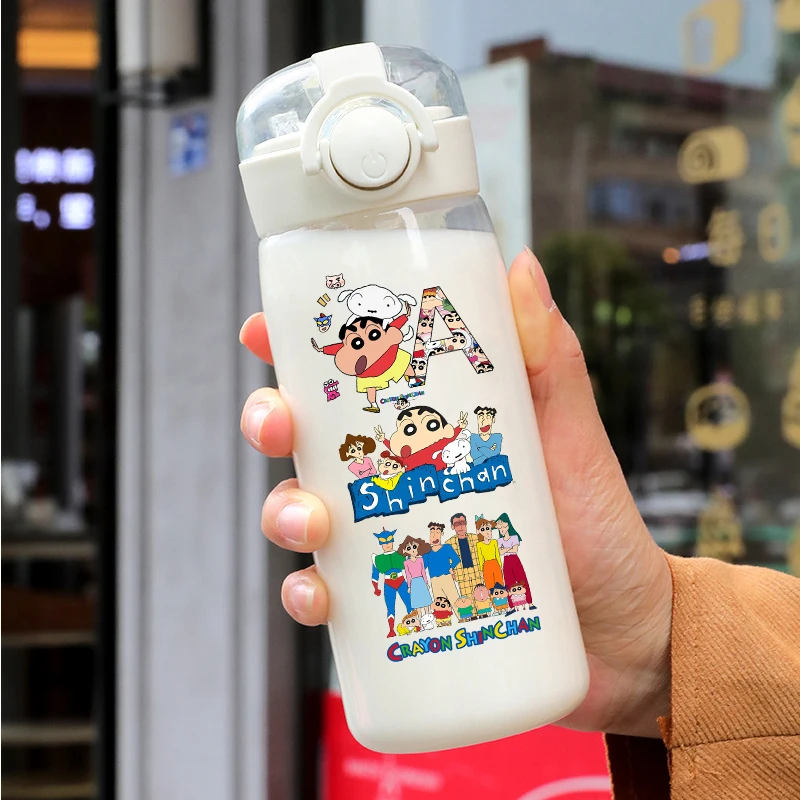 

Чашка для воды Crayon Shin-chan, 400 мл, большая емкость, из пищевого пластика, термостойкая, с рисунком аниме, для мальчиков и девочек, студенческая чашка, подарок