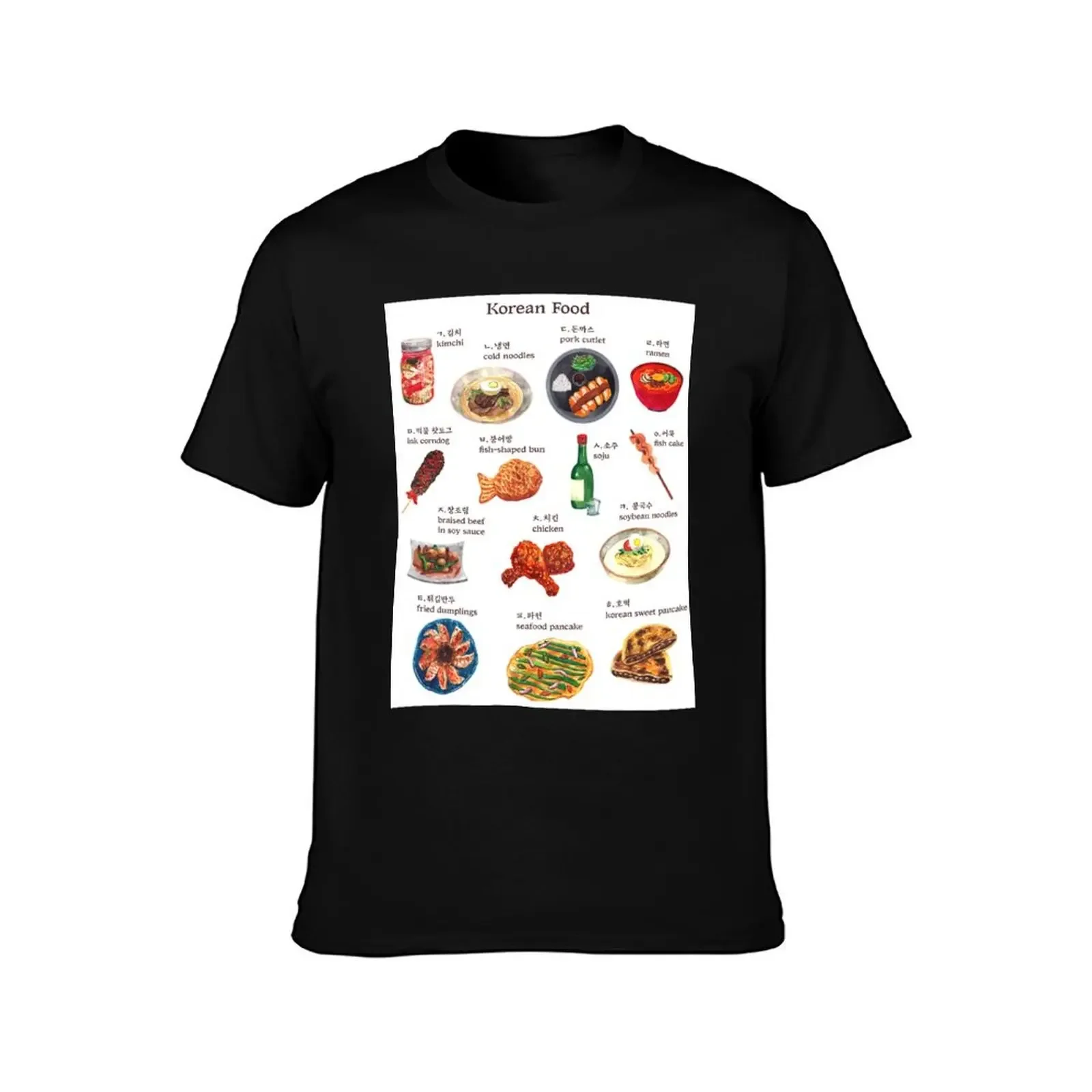 Korean Food T-Shirt plus size clothes tops men t shirts high quality