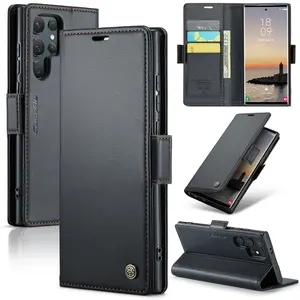 Bilashmart CaseMe RFID Blocking Wallet Case Galaxy S24 Ultra S10 S20 S21 S22 S23 S25 Card Holder Magnetic Clasp Leather Book Folio Case