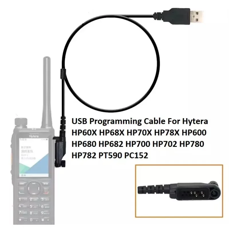 USB Programming Cable Lead for HYT Hytera HP605 HP685 HP705 HP785 HP600 HP680 HP682 HP700 HP702 HP780 HP782 PT590